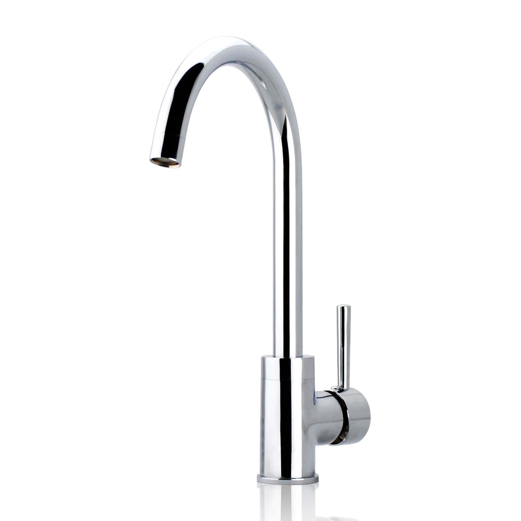 [40411] Round Chrome Standard Kitchen Sink Mixer Tap