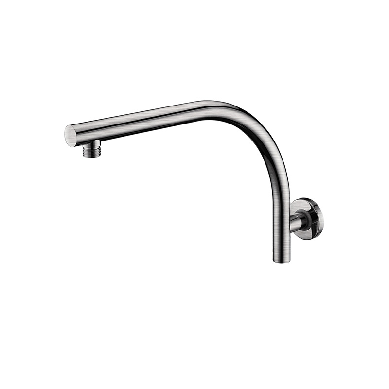 [55116] Round Curved Shower Arm Brushed Nickel