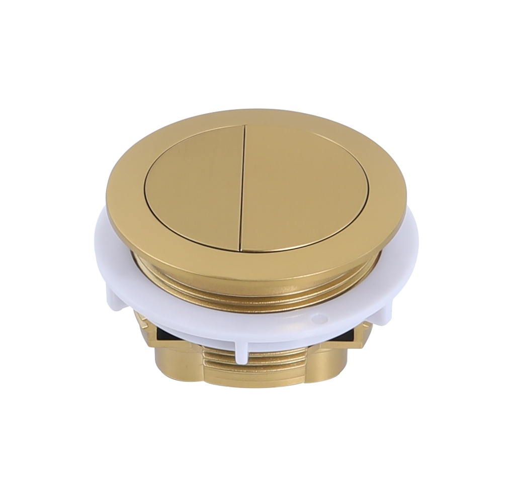 [56280] Round Press Button Brush Yellow Gold