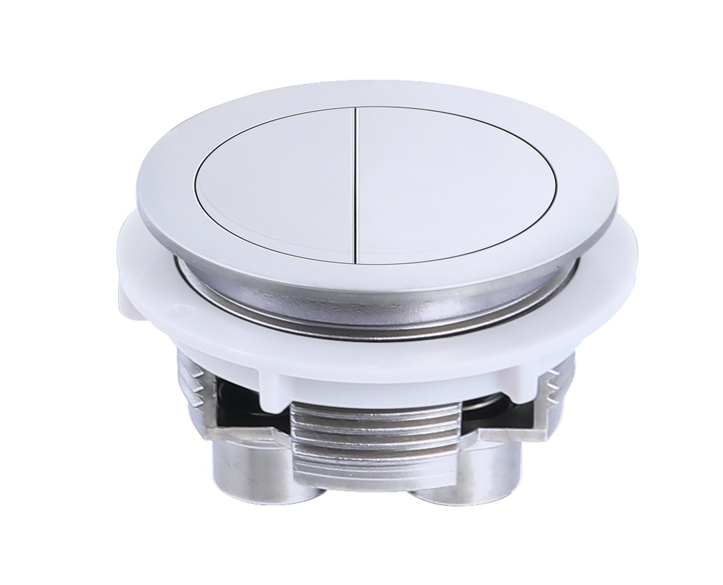[56278] Round Press Button Chrome