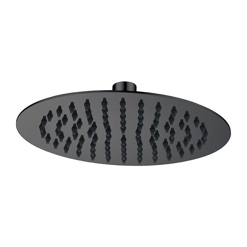 [55085] Round Rain Shower Head 200mm Matte Black