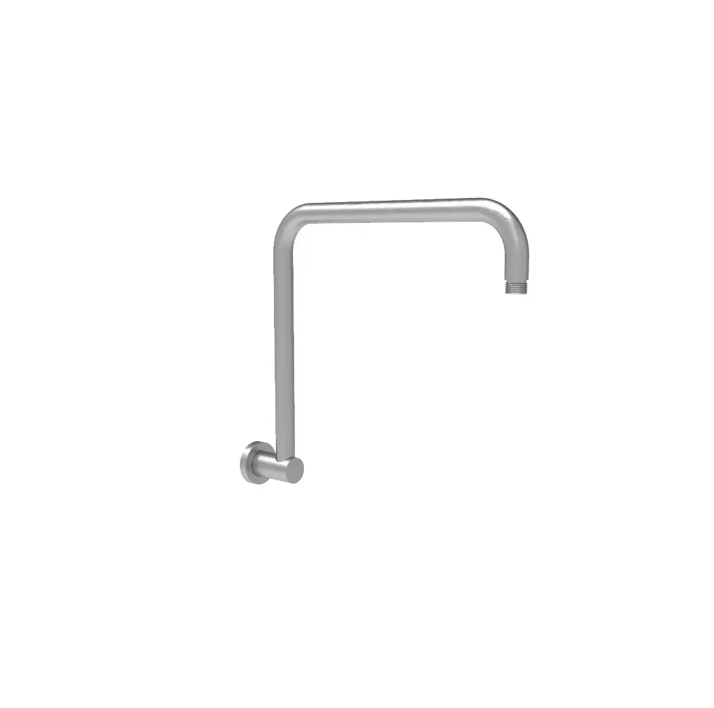 [44408] Round Rectangle Curved Shower Arm Gun Metal