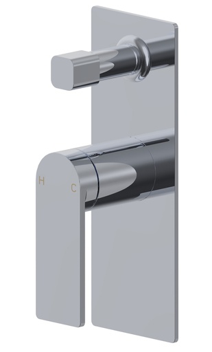 [43769] Ruki Chrome Wall Mixer With Diverter Lead Free