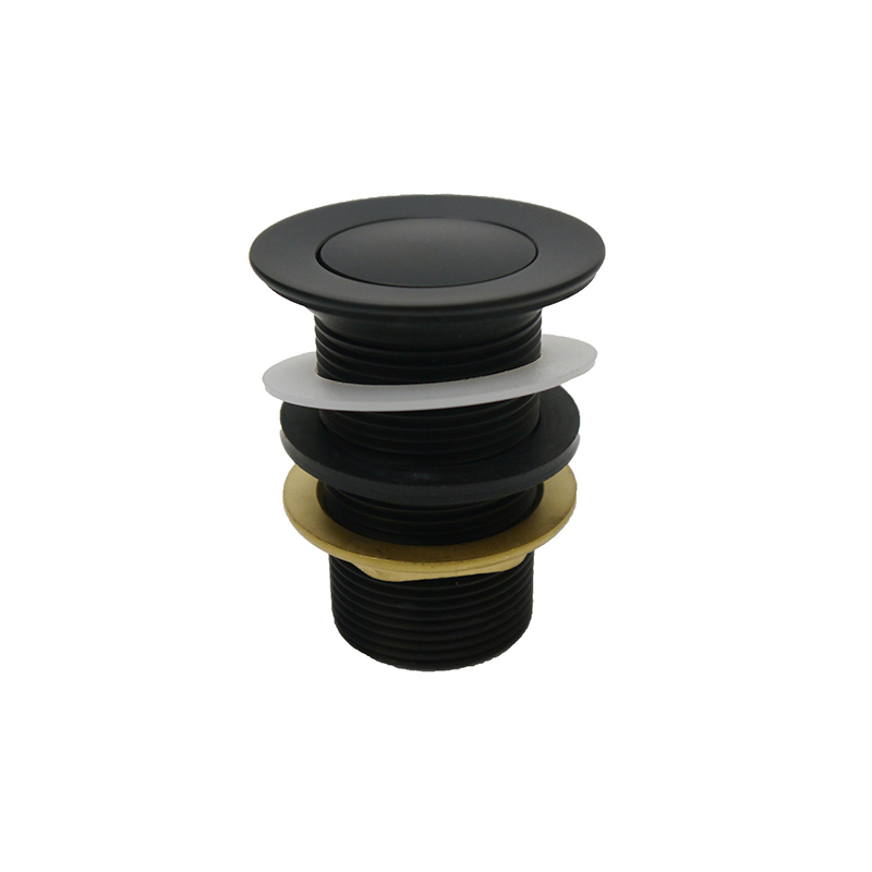 [55559] Run Matte Black 32mm Brass Pop-Up Waste No Overflow
