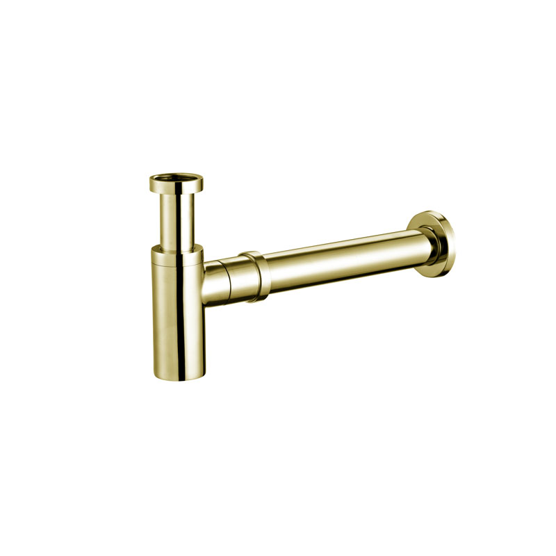 [55550] Rund Brass Bottle Trap Brush Gold