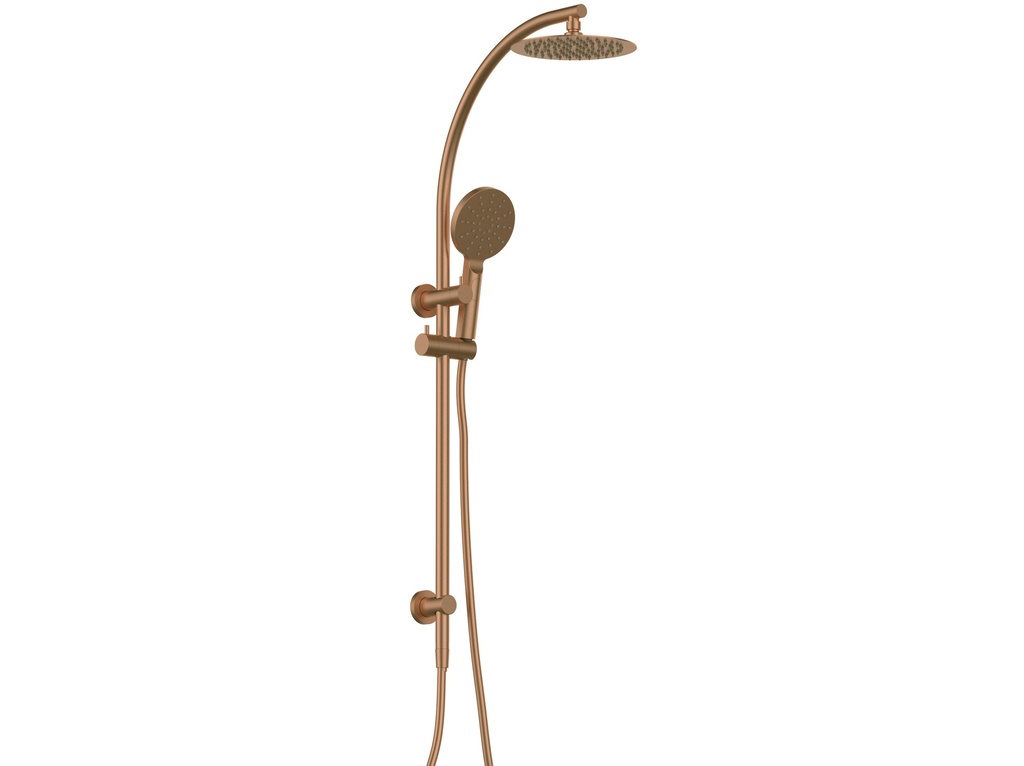 [55059] Rund Brushed Bronze Sliding Rail With 3 Spray Function Hand Shower