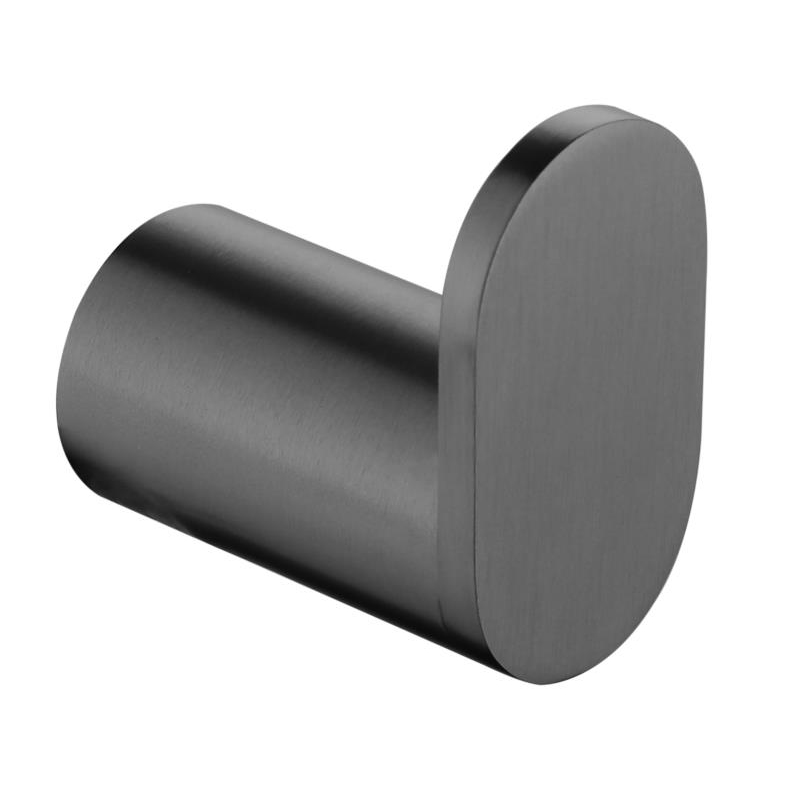 [40052] Rushy Gun Metal Grey Round Robe Hook