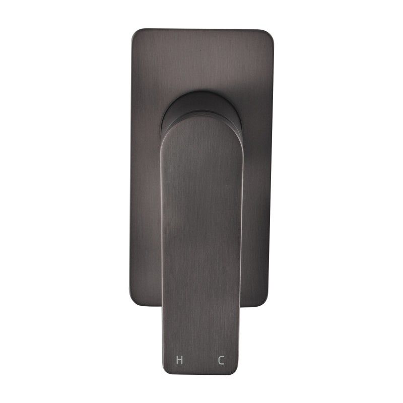 [41255] Rushy Square Brushed Gun Metal Grey Built-in Shower Mixer(Brass)