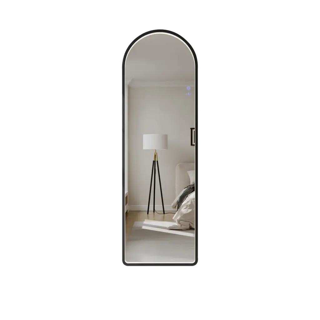 [50638] Saga Series 500x1600mm Matt Black Arch LED Mirror