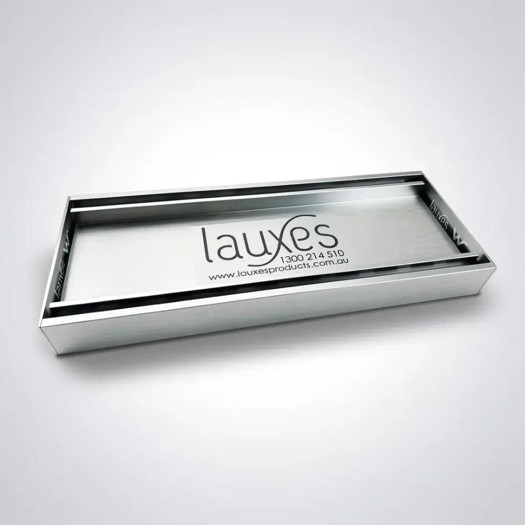 [41446] Silver Tile Insert Shower Floor Grate 300 - 5600mm Waste Drain