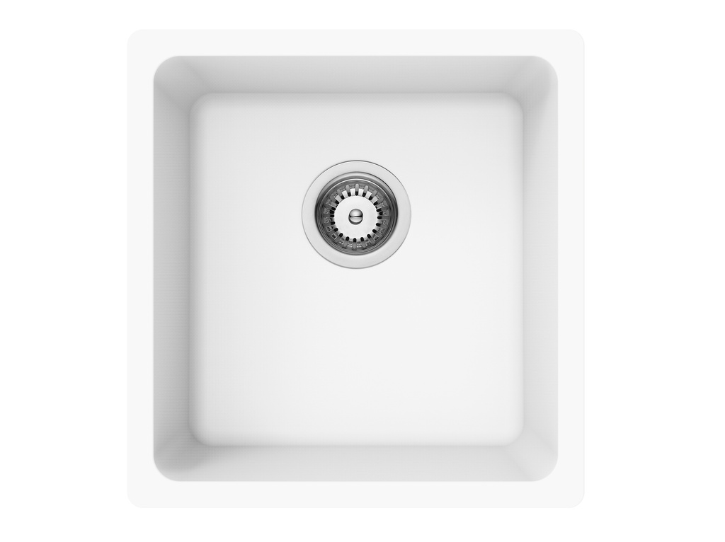 [55986] Size:430*450*235mm Bowl:397X380X235mm Artic White Crete Granite Sink Single Bowl