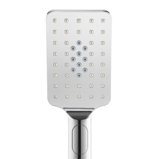 [40311] Square 3 Functions Chrome Rainfall Handheld Shower Head