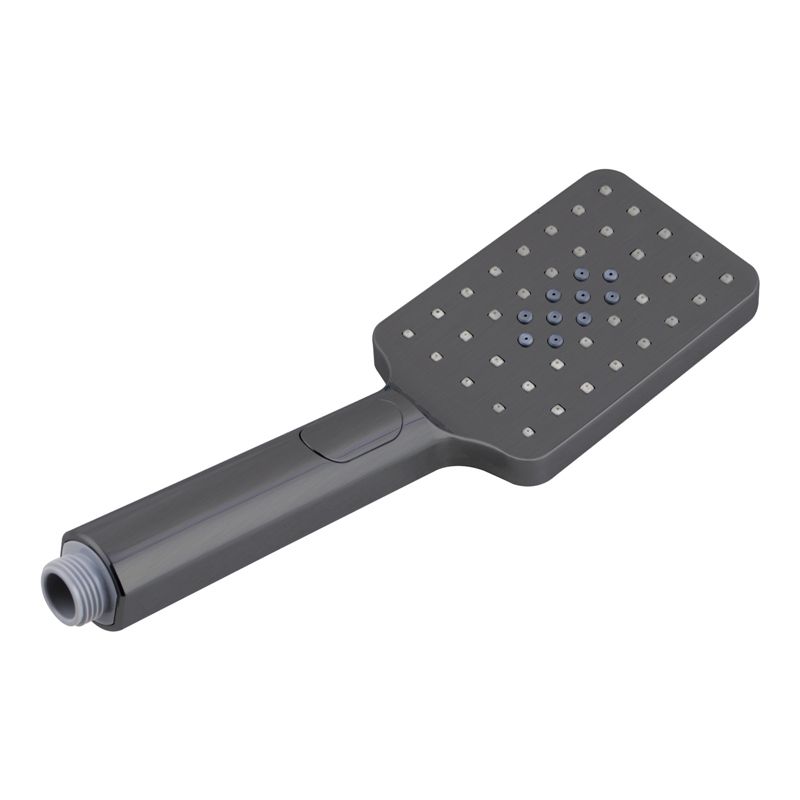 [41151] Square 3 Functions Gun Metal Grey Rainfall Handheld Shower Head