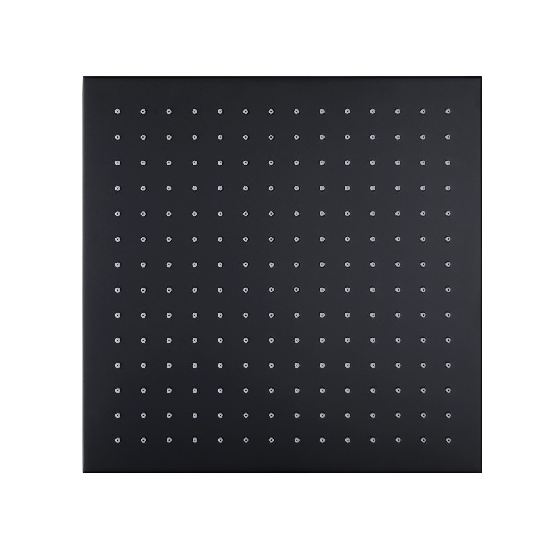 [40302] Square Black Brass Rainfall Shower Head 300mm