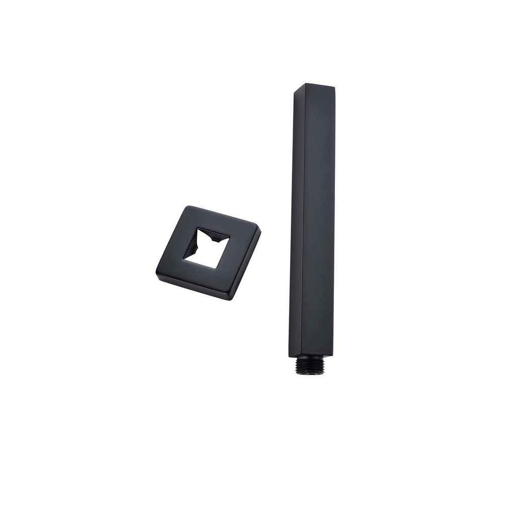 [40315] Square Black Ceiling Shower Arm 200mm