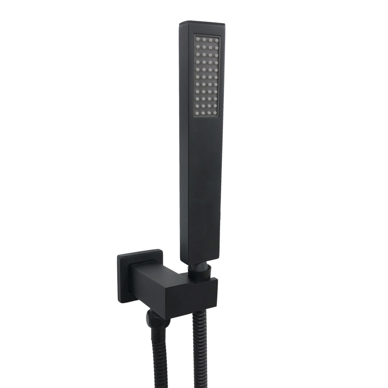 [40275] Square Black Shower Rail without Handheld Shower