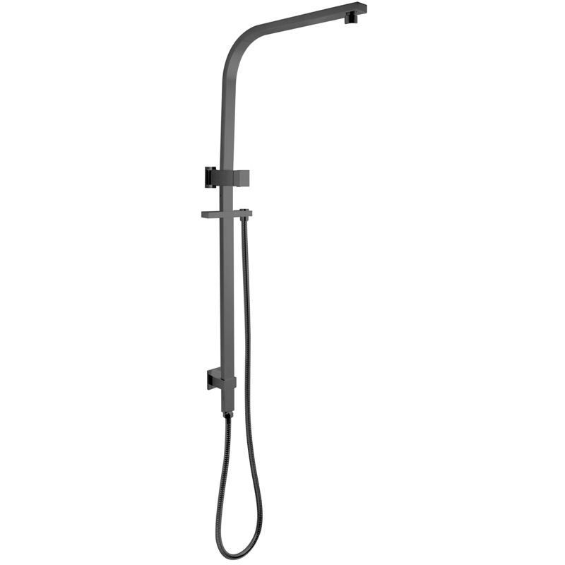 [41145] Square Brushed Nickel Shower Station without Shower Head and Handheld Shower(PVC Hose)