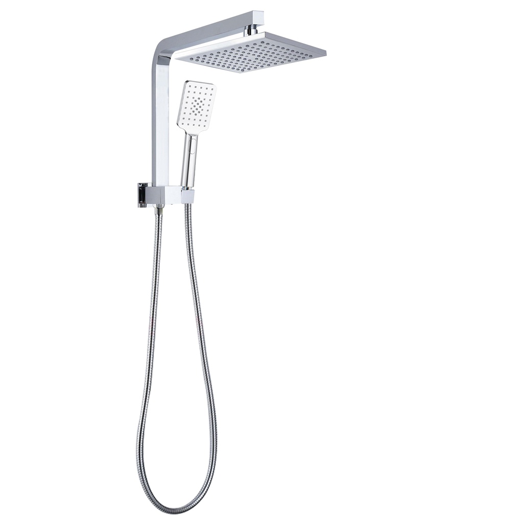 [40272] Square Chrome Shower Station without Shower Head and Handheld Shower