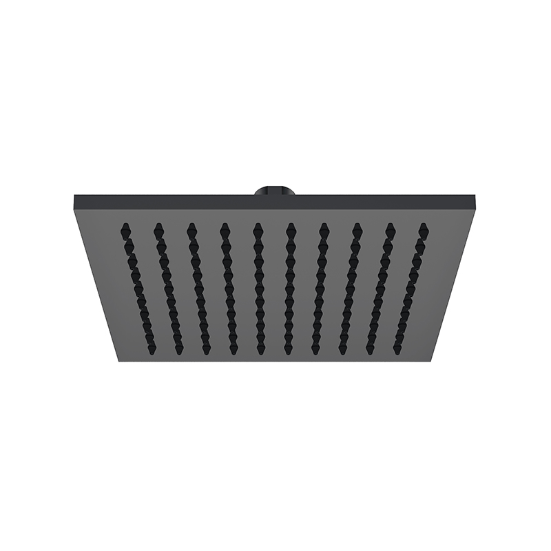 [55097] Square Rain Shower Head 200mm Matte Black