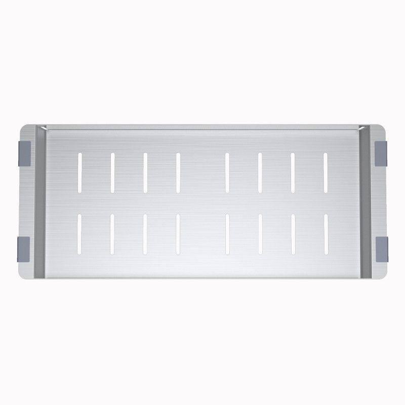 [41216] Square stainless steel colander for kitchen sink 443*183*40mm