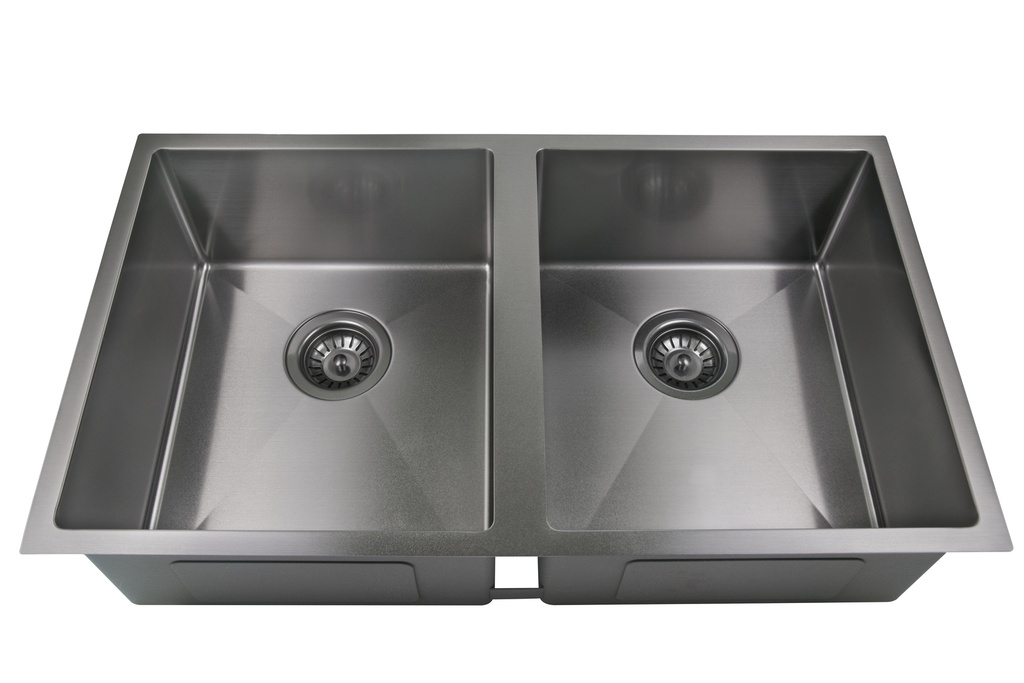 [44384] Stainless Steel Undermount Sink (R10 Corner) Gun Metal