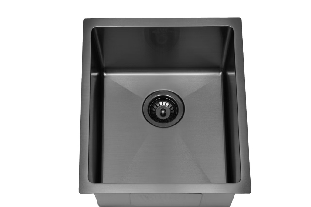[44387] Stainless Steel Undermount Sink (R10 Corner) Gun Metal