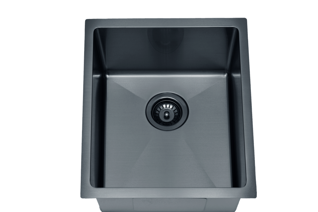 [44388] Stainless Steel Undermount Sink (R10 Corner) Matt Black
