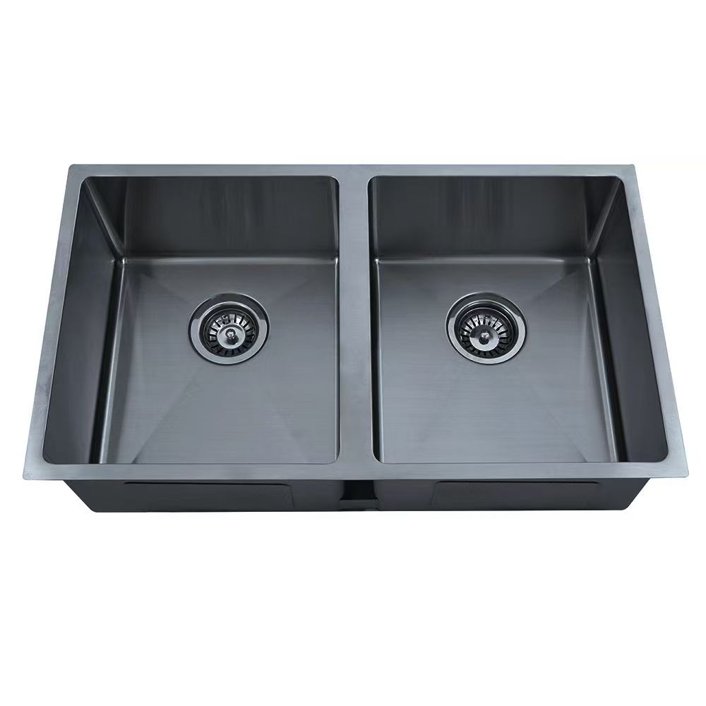 [44385] Stainless Steel Undermount Sink (R10 Corner) Matt Black