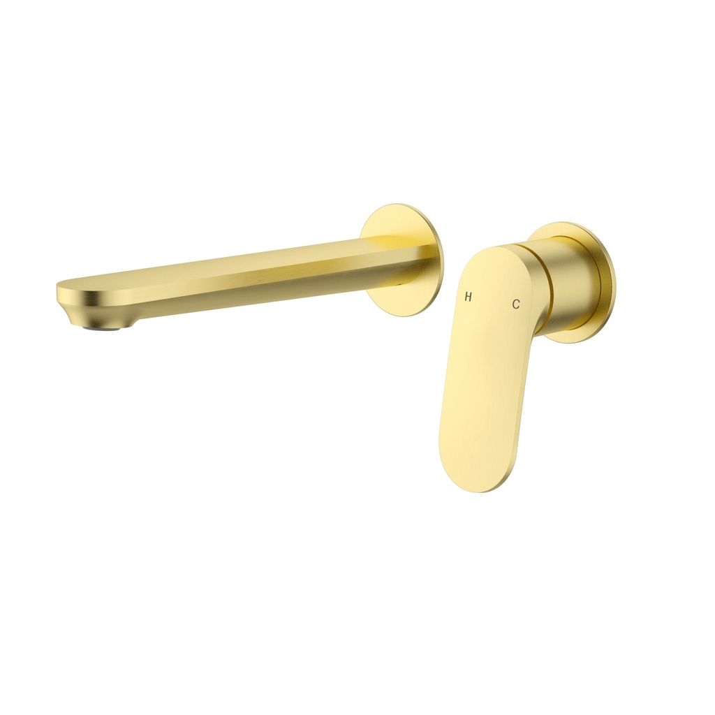 [44810] Sulu II Wall Basin Mixer Trim Kits With Separate Cover Plate Brushed Gold