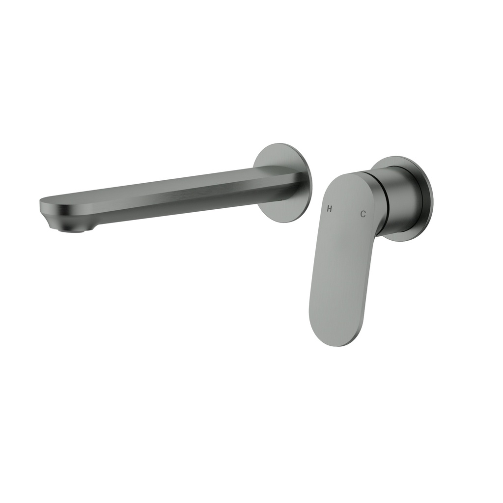 [44812] Sulu II Wall Basin Mixer Trim Kits With Separate Cover Plate Gun Metal