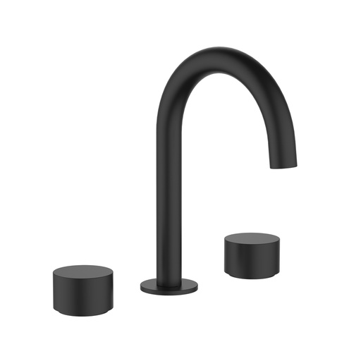 [43956] Tana 1/4 Turn C/D Basin Set Matte Black Lead Free