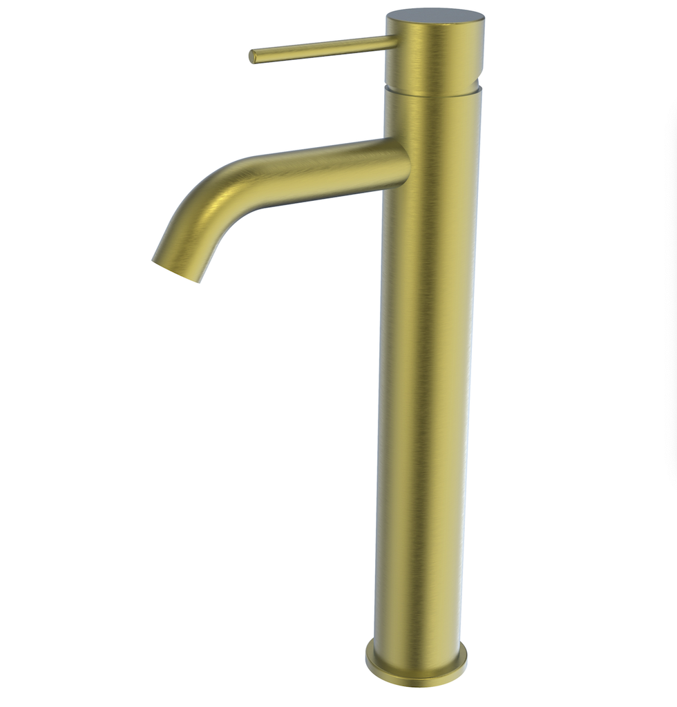 [55249] Tower Basin Mixer Brrushed Gold