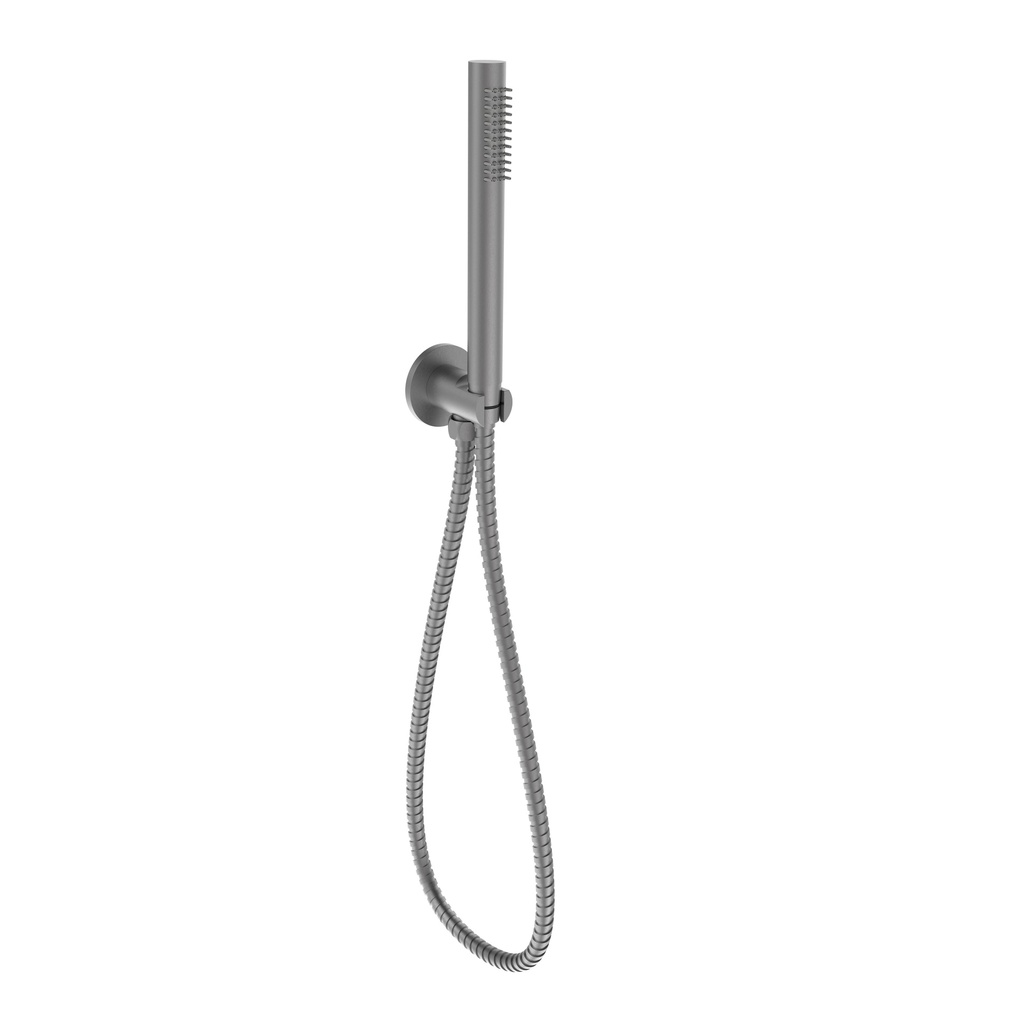 [43723] Tube Hand Shower On Wall Outlet Bracket  Gun Metal