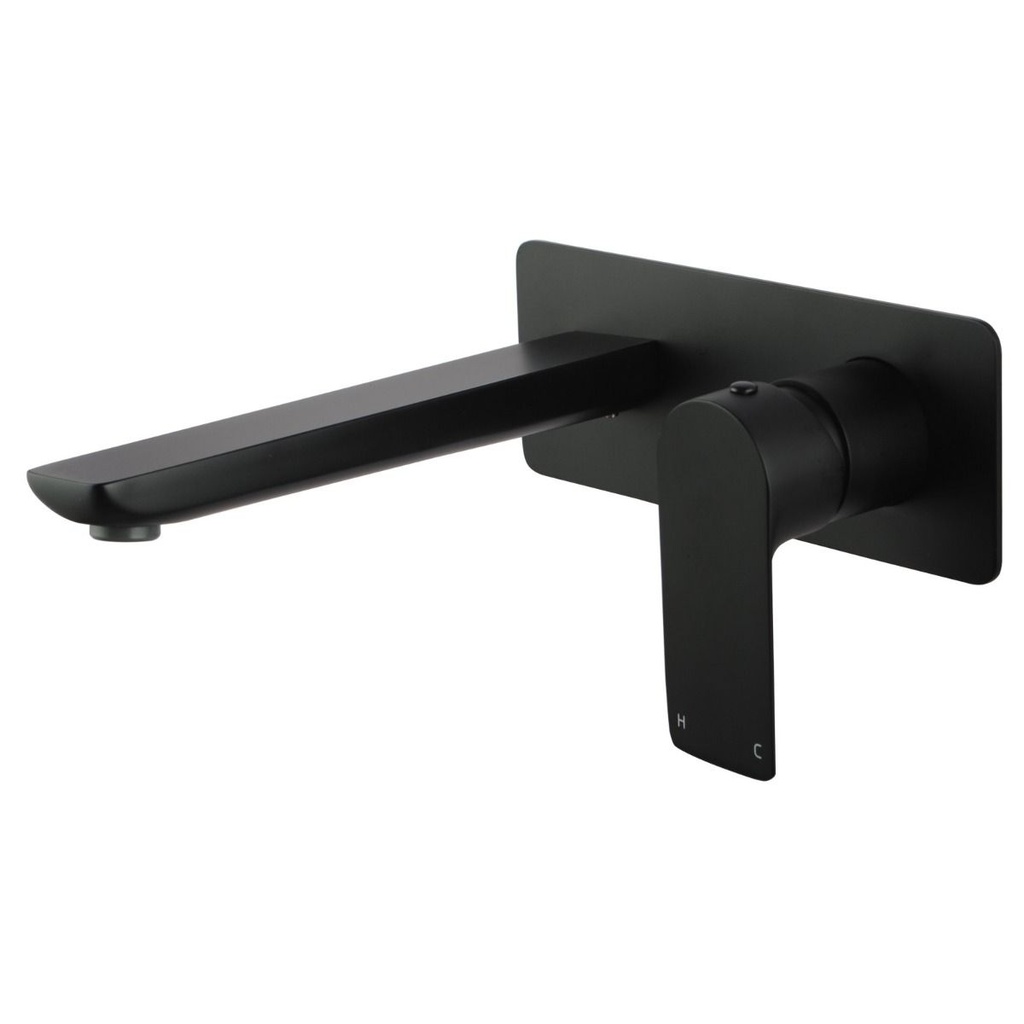 [41128] Vog Black Bathtub/Basin Wall Mixer With Spout(color up)