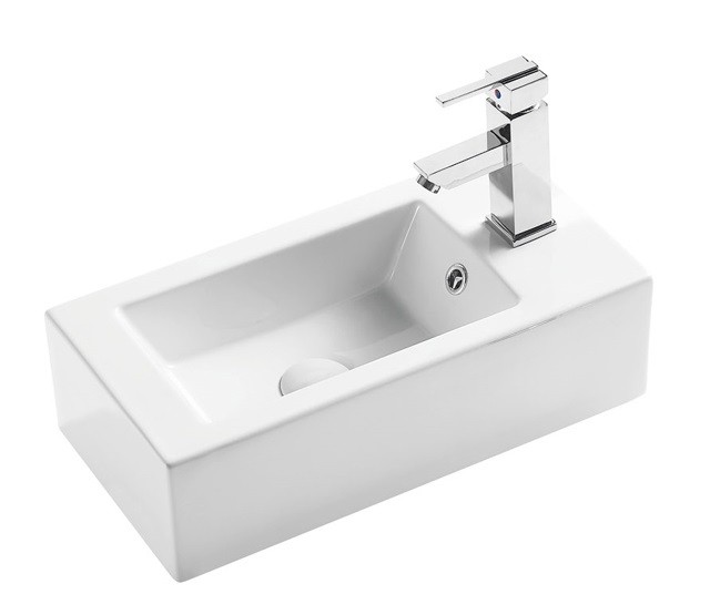 [44842] Wall Hung Basin With Overflow Left Side Tap Hole