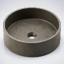 Zale Concrete Round Basin Grey 390 x 120 NTH(Dark Grey)