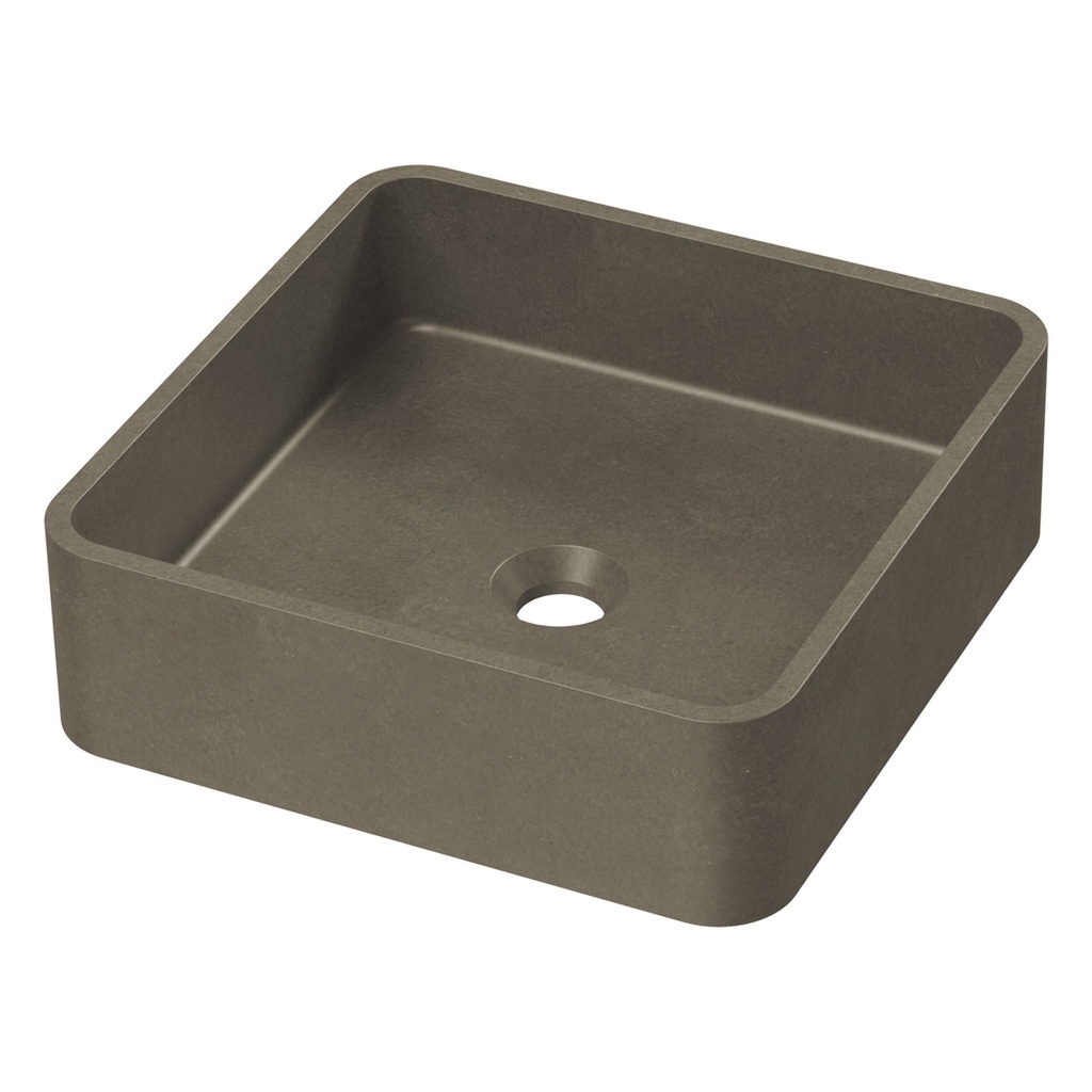 [43355] Zale Concrete Square Basin Grey 360 x 360 x 120 NTH(Dark Grey)